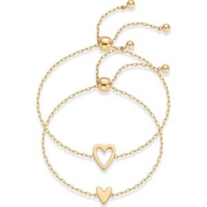 My Whole Heart Gold Bracelet Set | Mother & Daughter Matching Bracelets